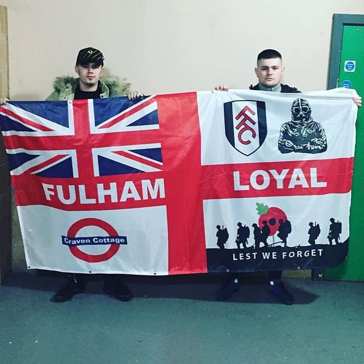 Fulham Loyal St George Cross Flag designed on Ultras Design Website