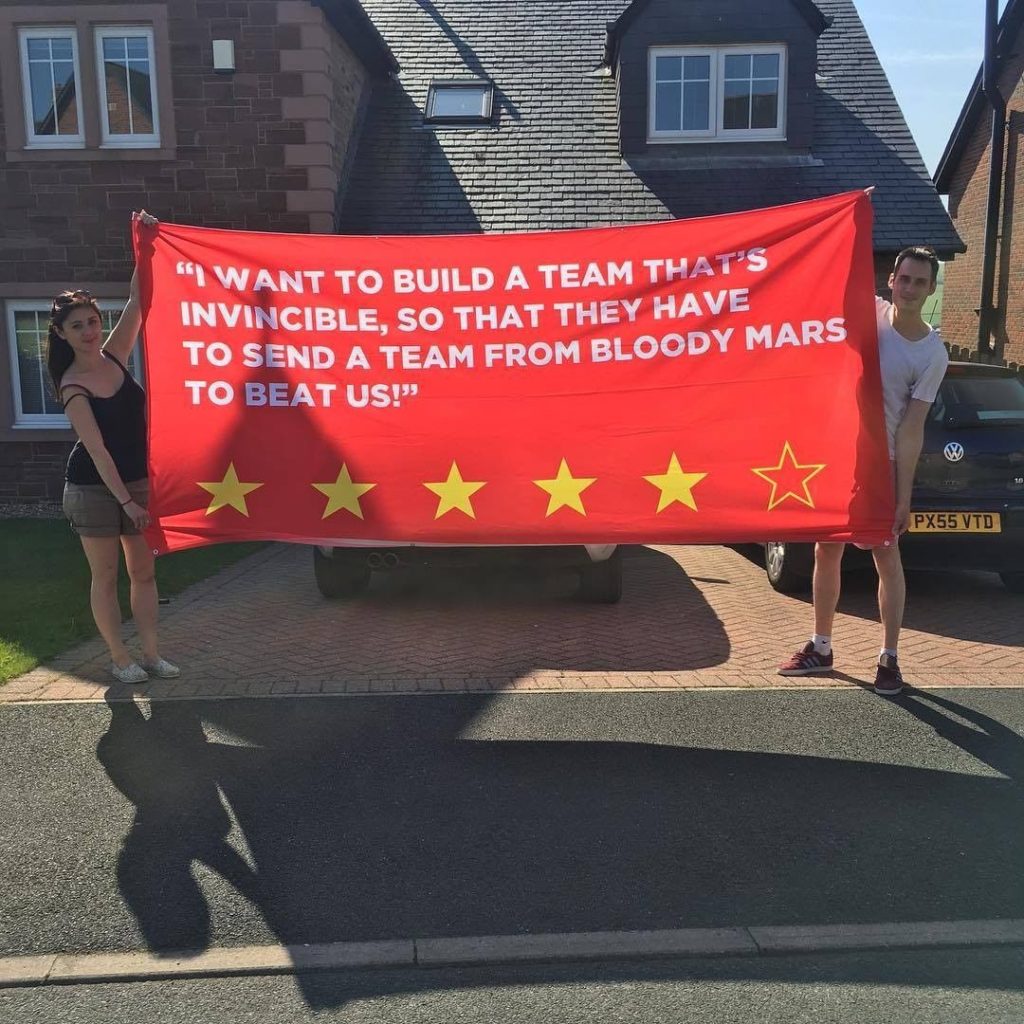 Big Livepool Flag designed on Ultras Design website