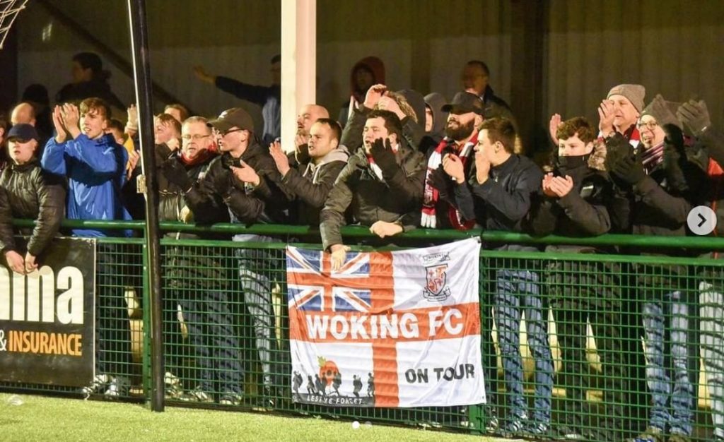 Wokinc FC 5ft x 3ft flag away at Oxford flag designed on Ultras Design website
